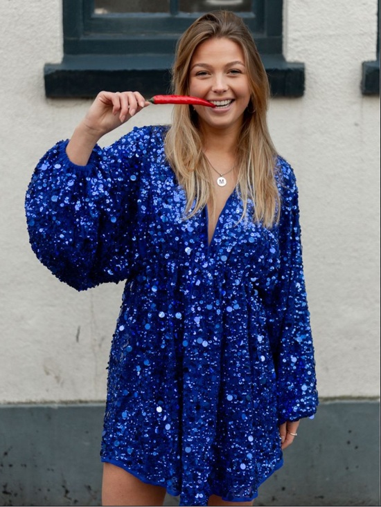 ASOS Dresses & Skirts - ASOS Royal Blue Sequin Mini Dress SIZE 12